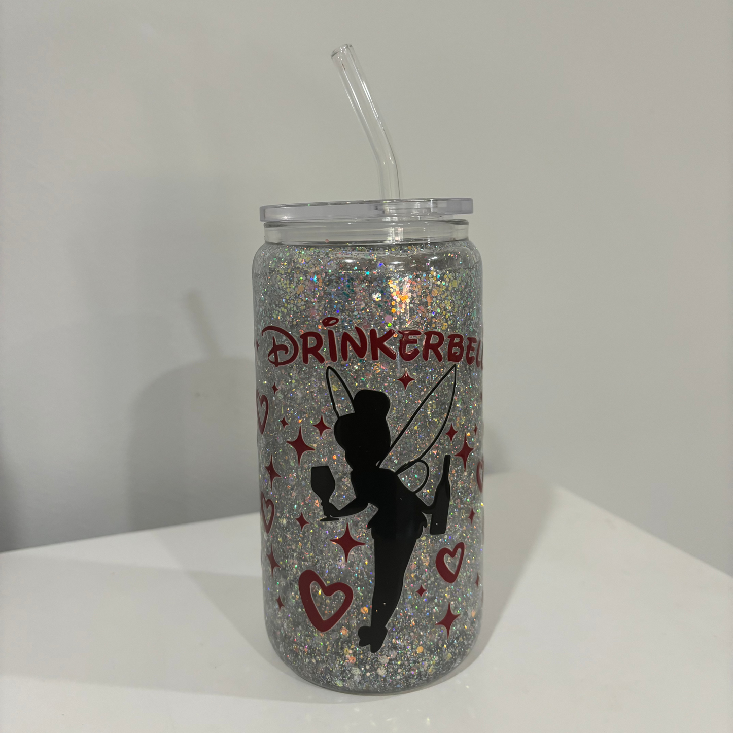 16oz Glass Snowglobe tumbler - Drinkerbell